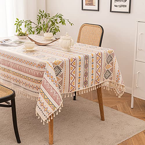 ROJDFCNBW Stick Baumwolle und Tischtuch, Rechteckige Tischdecke aus Baumwollleinen for Esszimmer, Küche(Jl-04,47.2 x 47.2 inch) von ROJDFCNBW