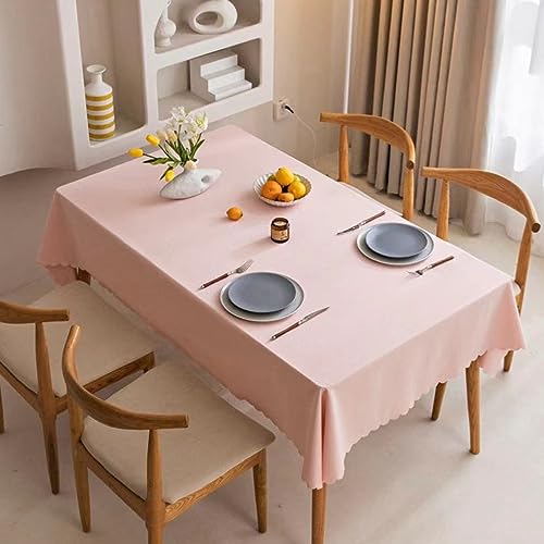 ROJDFCNBW Stick Baumwolle und Tischtuch, Rechteckige Tischdecke aus Baumwollleinen for Esszimmer, Küche,(Light Pink,78.7 x 51.2 inch) von ROJDFCNBW