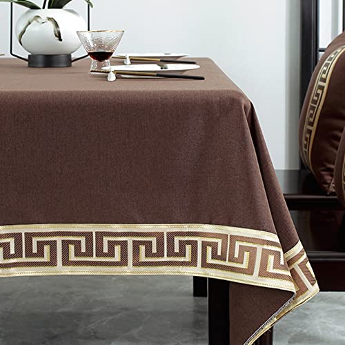ROJDFCNBW Stick Baumwolle und Tischtuch, Tischdecken aus Kunstleinen, die abwischbar sind(M-Coffee,130x130cm) von ROJDFCNBW