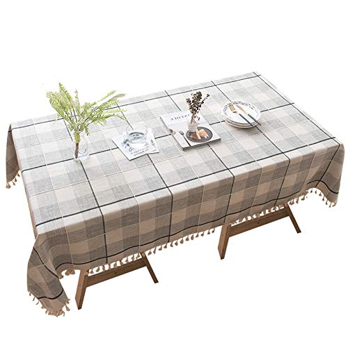 ROJDFCNBW Stick Baumwolle und Tischtuch, abwaschbare Küchentisch- und Buffettischabdeckung(Grey,43.3 x 43.3 inch) von ROJDFCNBW