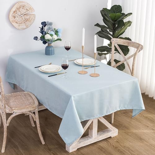 ROJDFCNBW Stick Baumwolle und Tischtuch, for Essen und Hochzeiten, Bankette, Partys, Tischdekoration drinnen und draußen(Light Blue,55.1 x 35.4 inch) von ROJDFCNBW