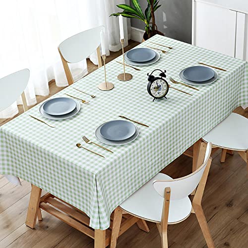 ROJDFCNBW Stick Baumwolle und Tischtuch, for Esstischabdeckung, wasserdichte Party-Tischdecke(Light Green,100 x 160cm) von ROJDFCNBW