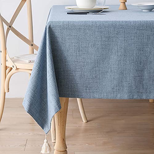 ROJDFCNBW Stick Baumwolle und Tischtuch, for Küche Esszimmer Klassische quadratische Tischdecke(Blue,120x160cm) von ROJDFCNBW