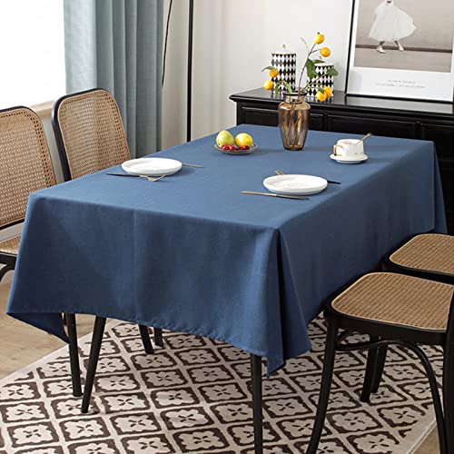 ROJDFCNBW Stick Baumwolle und Tischtuch, for Tischdecken, abwischbare Tischdecken aus Kunstleinen(Blue,130x130cm) von ROJDFCNBW