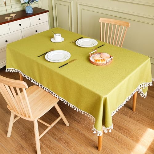 ROJDFCNBW Stick Baumwolle und Tischtuch, for Tischdecken, abwischbare Tischdecken aus Kunstleinen(Green,39.4 x 39.4 inch) von ROJDFCNBW