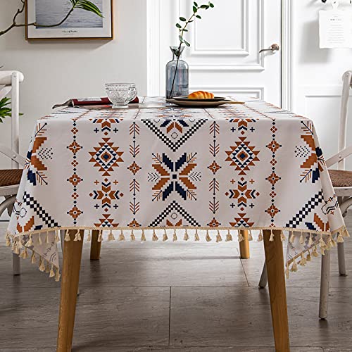 ROJDFCNBW Stick Baumwolle und Tischtuch, for die Küche, rechteckige Tischdekoration, waschbare Tischdecke(Starlight,70.9 x 55.1 inch) von ROJDFCNBW