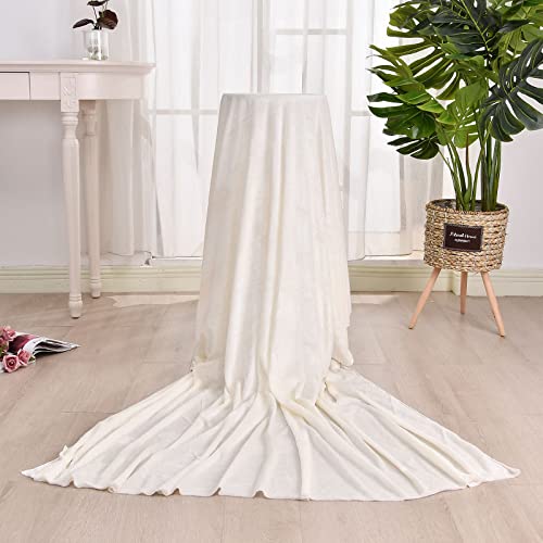 ROJDFCNBW Stick Baumwolle und Tischtuch, mit quadratischer Tischdecke for den Esstisch drinnen und draußen(Beige,94.5 x 63 inch) von ROJDFCNBW