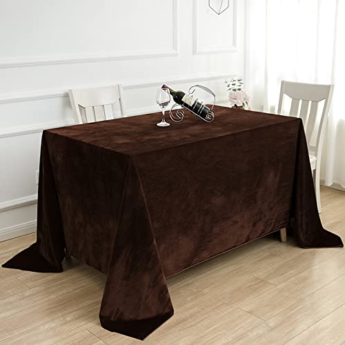 ROJDFCNBW Stick Baumwolle und Tischtuch, mit quadratischer Tischdecke for den Esstisch drinnen und draußen(Coffee,63 x 39.4 inch) von ROJDFCNBW