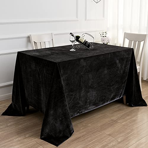 ROJDFCNBW Stick Baumwolle und Tischtuch, mit quadratischer Tischdecke for den Esstisch drinnen und draußen(Dark Grey,126 x 70.9 inch) von ROJDFCNBW