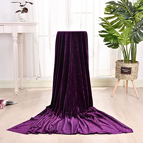 ROJDFCNBW Stick Baumwolle und Tischtuch, mit quadratischer Tischdecke for den Esstisch drinnen und draußen(Dark Purple,110.2 x 63 inch) von ROJDFCNBW