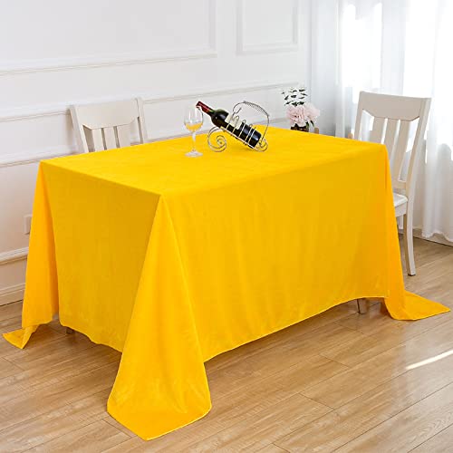 ROJDFCNBW Stick Baumwolle und Tischtuch, mit quadratischer Tischdecke for den Esstisch drinnen und draußen(Gold,110.2 x 63 inch) von ROJDFCNBW