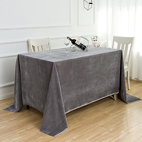ROJDFCNBW Stick Baumwolle und Tischtuch, mit quadratischer Tischdecke for den Esstisch drinnen und draußen(Grey,180x280cm) von ROJDFCNBW