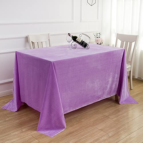 ROJDFCNBW Stick Baumwolle und Tischtuch, mit quadratischer Tischdecke for den Esstisch drinnen und draußen(Light Purple,160x320cm) von ROJDFCNBW