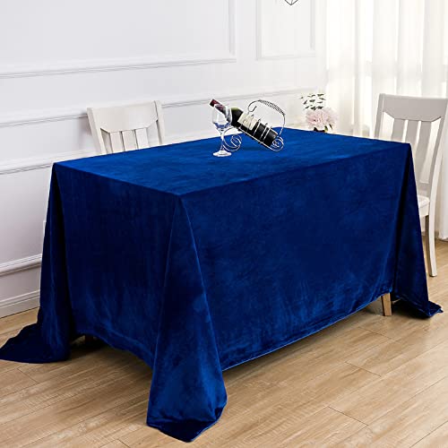 ROJDFCNBW Stick Baumwolle und Tischtuch, mit quadratischer Tischdecke for den Esstisch drinnen und draußen(Navy 01,102.4 x 70.9 inch) von ROJDFCNBW