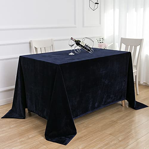 ROJDFCNBW Stick Baumwolle und Tischtuch, mit quadratischer Tischdecke for den Esstisch drinnen und draußen(Navy 02,200x280cm) von ROJDFCNBW
