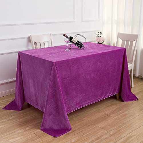 ROJDFCNBW Stick Baumwolle und Tischtuch, mit quadratischer Tischdecke for den Esstisch drinnen und draußen(Purple,102.4 x 78.7 inch) von ROJDFCNBW