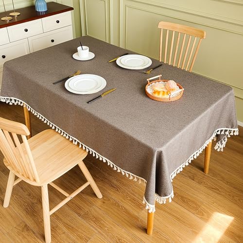 ROJDFCNBW Stick Baumwolle und Tischtuch, oder Couchtisch, Küche, Esszimmer, Tischplatte(Coffee,86.6 x 55.1 inch) von ROJDFCNBW