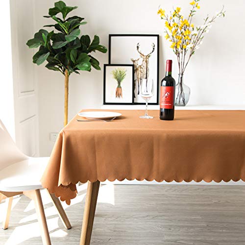ROJDFCNBW Stick Baumwolle und Tischtuch, und weiche Tischdecke for die Küchentischdekoration(Brown,260x260cm) von ROJDFCNBW