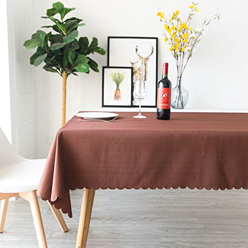 ROJDFCNBW Stick Baumwolle und Tischtuch, und weiche Tischdecke for die Küchentischdekoration(Dark Brown,220x220cm) von ROJDFCNBW