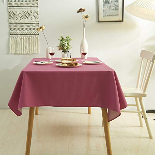 ROJDFCNBW Stick Baumwolle und Tischtuch, verwendet for Küche, Restaurant, Bankett drinnen oder draußen Tischdekoration(Dark Pink,35.4 x 35.4 inch) von ROJDFCNBW
