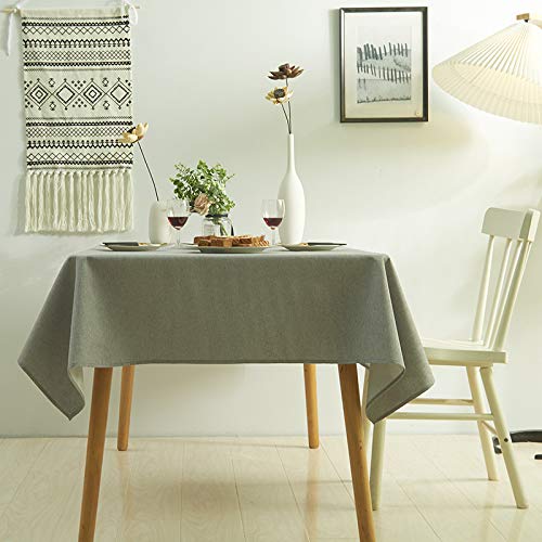 ROJDFCNBW Stick Baumwolle und Tischtuch, verwendet for Küche, Restaurant, Bankett drinnen oder draußen Tischdekoration(Light Grey,118.1 x 55.1 inch) von ROJDFCNBW