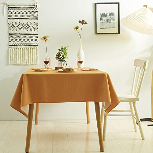 ROJDFCNBW Stick Baumwolle und Tischtuch, verwendet for Küche, Restaurant, Bankett drinnen oder draußen Tischdekoration(Light Orange,86.6 x 55.1 inch) von ROJDFCNBW