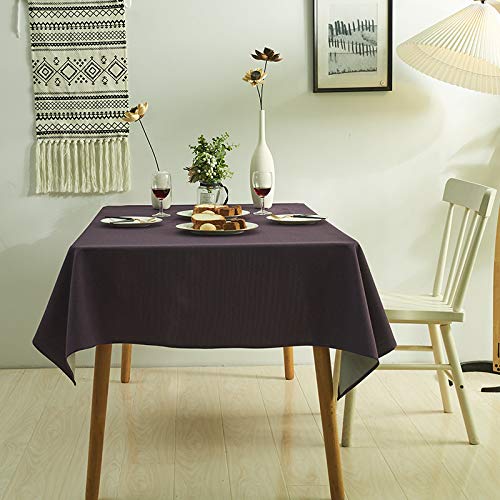 ROJDFCNBW Stick Baumwolle und Tischtuch, verwendet for Küche, Restaurant, Bankett drinnen oder draußen Tischdekoration(Purple,47.2 x 47.2 inch) von ROJDFCNBW