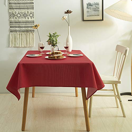 ROJDFCNBW Stick Baumwolle und Tischtuch, verwendet for Küche, Restaurant, Bankett drinnen oder draußen Tischdekoration(Red,78.7 x 55.1 inch) von ROJDFCNBW
