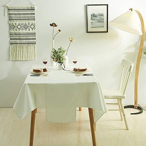 ROJDFCNBW Stick Baumwolle und Tischtuch, verwendet for Küche, Restaurant, Bankett drinnen oder draußen Tischdekoration(White,23.6 x 23.6 inch) von ROJDFCNBW