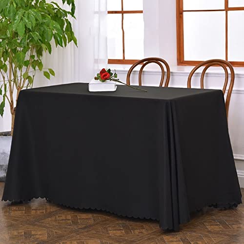 ROJDFCNBW Stick Baumwolle und Tischtuch, waschbare und Wiederverwendbare Küchentischdecke(Black,240x320cm) von ROJDFCNBW