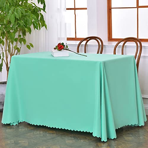 ROJDFCNBW Stick Baumwolle und Tischtuch, waschbare und Wiederverwendbare Küchentischdecke(Blue-Green,220x320cm) von ROJDFCNBW