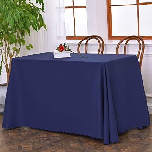 ROJDFCNBW Stick Baumwolle und Tischtuch, waschbare und Wiederverwendbare Küchentischdecke(Dark Blue,120x180cm) von ROJDFCNBW