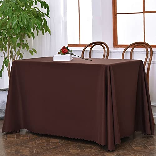 ROJDFCNBW Stick Baumwolle und Tischtuch, waschbare und Wiederverwendbare Küchentischdecke(Dark Brown,180x220cm) von ROJDFCNBW