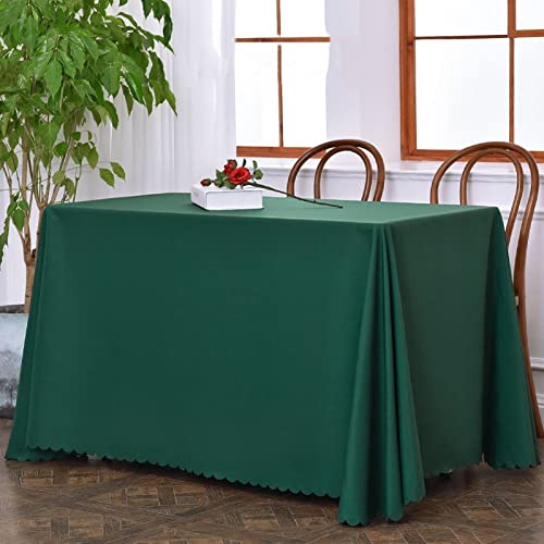 ROJDFCNBW Stick Baumwolle und Tischtuch, waschbare und Wiederverwendbare Küchentischdecke(Dark Green,180x260cm) von ROJDFCNBW
