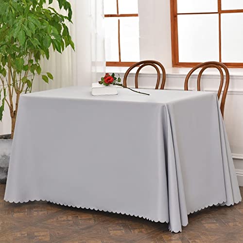 ROJDFCNBW Stick Baumwolle und Tischtuch, waschbare und Wiederverwendbare Küchentischdecke(Grey,240x320cm) von ROJDFCNBW