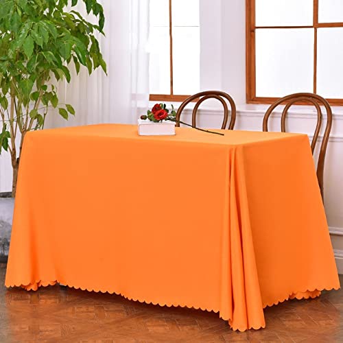 ROJDFCNBW Stick Baumwolle und Tischtuch, waschbare und Wiederverwendbare Küchentischdecke(Orange,220x320cm) von ROJDFCNBW