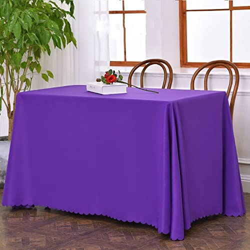 ROJDFCNBW Stick Baumwolle und Tischtuch, waschbare und Wiederverwendbare Küchentischdecke(Purple,220x320cm) von ROJDFCNBW