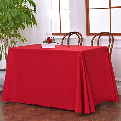 ROJDFCNBW Stick Baumwolle und Tischtuch, waschbare und Wiederverwendbare Küchentischdecke(Red,140x180cm) von ROJDFCNBW
