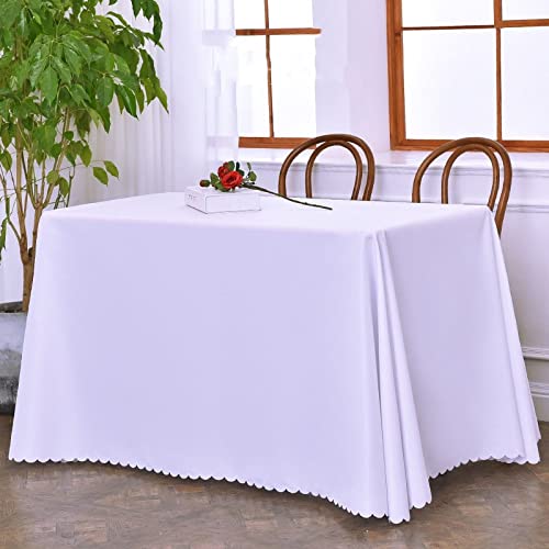 ROJDFCNBW Stick Baumwolle und Tischtuch, waschbare und Wiederverwendbare Küchentischdecke(White,240x320cm) von ROJDFCNBW