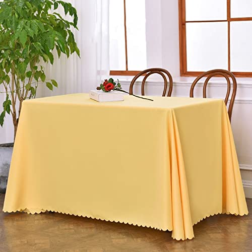 ROJDFCNBW Stick Baumwolle und Tischtuch, waschbare und Wiederverwendbare Küchentischdecke(Yellow,240x320cm) von ROJDFCNBW