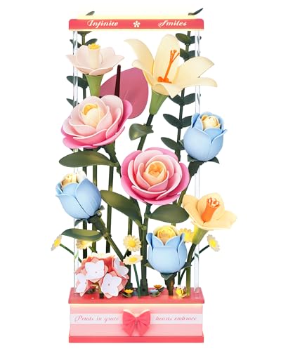 ROKR 3D Blumenbausatz mit Licht Motor Blühende Kunstblumen zum Selberbauen kreative Dekoration Geschenk für Muttertag Valentinstag Weihnachten AF01D ROKR 3D Blumenbausatz mit Licht Motor Blühende Kunstblumen zum Selberbauen kreative Dekoration Geschenk für Muttertag Valentinstag Weihnachten AF01D von ROKR
