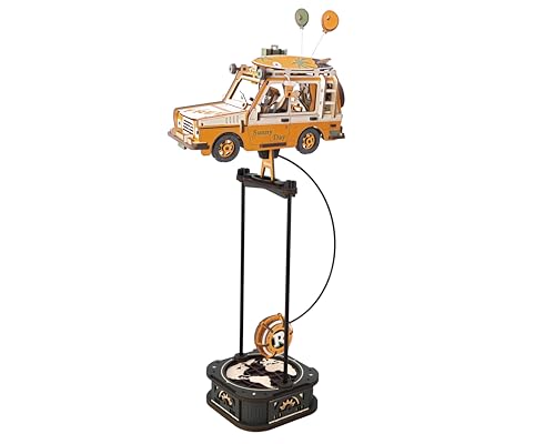 ROKR 3D Holzpuzzle, Retro Auto Modellbausätze, Gravity Swing-Serie, Heimdekor, Dynamisches Gleichgewicht Desktop-Ornament, Geschenk für Jugendliche und Erwachsene, Road Tripper, MCD03 von ROKR