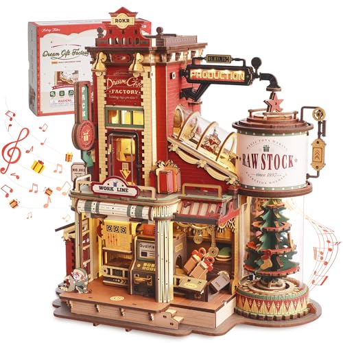 ROKR 3D Holzpuzzle Erwachsene Gift Factory 3D Puzzle Spieluhr Modellbausätze Dekoration Geschenk für Männer Frauen EAB01 von ROKR