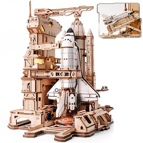 ROKR 3D Holzpuzzle Erwachsene Raumfähren Modellbausatz STEM Geschenkidee für Männer (Space Shuttle LKA02) von ROKR
