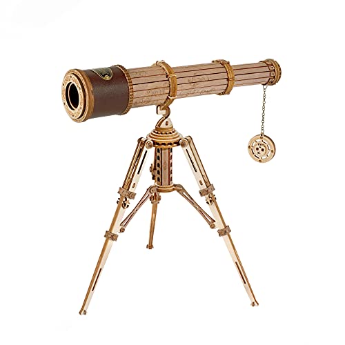 ROKR 3D Holzpuzzle Monokulares Teleskop Holz Modellbau Wissenschaft Geschenke für Erwachsene Kinder über 14 Jahre 314 Teilen, Monocular Telescope von ROKR