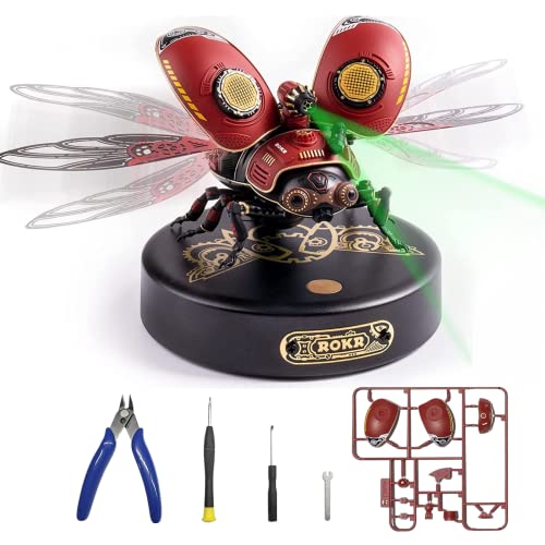 ROKR Käfer Storm Beetle 3D Metall Puzzle Modellbausatz Erwachsen-Steampunk Insekt Figur Sammelbares Spielzeug-Deko Geschenk Für Ihn Mann Papa（MI02 von ROKR