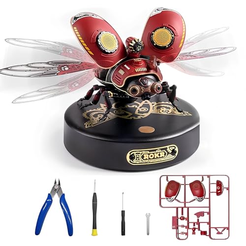 ROKR Käfer Storm Beetle 3D Metall Puzzle Modellbausatz Erwachsen-Steampunk Insekt Figur Sammelbares Spielzeug-Deko Geschenk Für Ihn Mann Papa（MI02 von ROKR