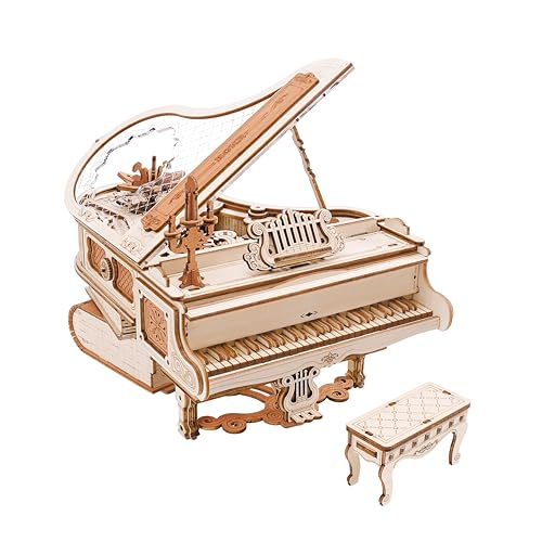 ROKR Magisches Klavier Mechanische Spieluhr-3D Holzpuzzle Erwachsene-Schreibtischdekoration Geschenk für Männer Frauen von ROKR