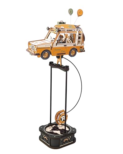 ROKR Road Tripper Balance Spielzeug MCD03 3D Holzpuzzle Gravitation Schwing-Serie Modellbausatz für Erwachsene & Jugendliche – Retro-Van Bastelset Geschenkidee von ROKR