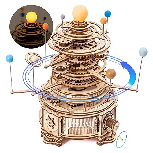 ROKR Sonnensystem 3D Holzpuzzle Erwachsene, STEM 3D Puzzle Modell Schreibtischdekoration Geschenk für Männer Frauen(ST001) von ROKR